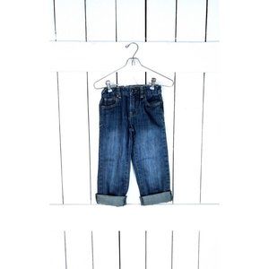 Childrens Lucky Brand blue dark wash faded denim jeans - 7